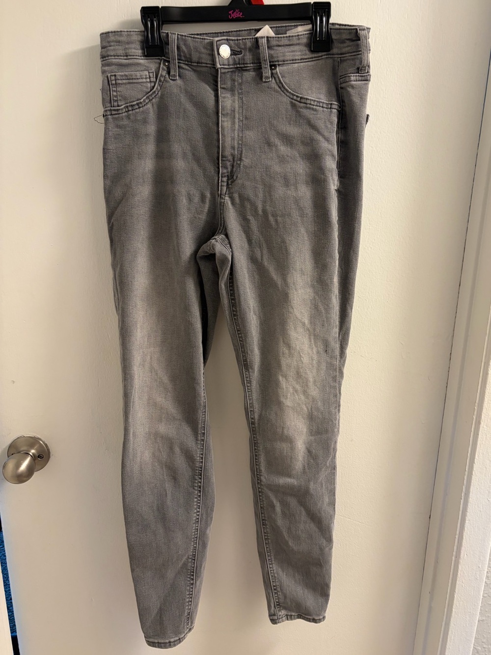 H&M &Denim Gray Curvy Ultra High Waist Jeggings Size 8